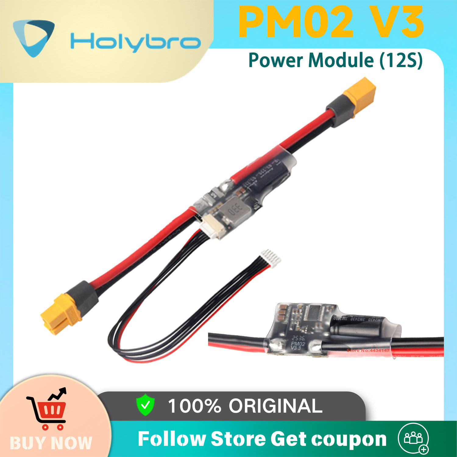 Drone Racing Flight Controller - Holybro PM02D Módulo de Potência 2S-12S